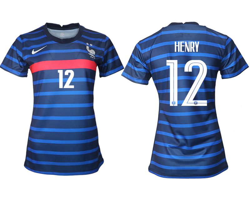 Cheap Women 2021-2022 France home aaa version blue 12 Soccer Jerseys
